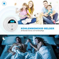 Detektor suara strobo CO, tampilan konsentrasi Digital, detektor Sensor Alarm aman Gas CO keselamatan rumah