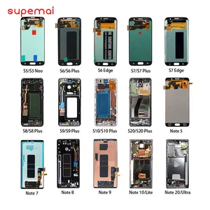 Supemai grossiste original complet ecran de telephone for samsung s7 edge s8 s9 s10 plus s20 s20+ ultra note 7 8 9