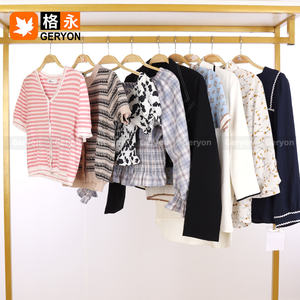 Blusas de algodón vintage Geryon para mujer, colores surtidos, tops de verano, camisas cortas, <span class=keywords><strong>ropa</strong></span> <span class=keywords><strong>usada</strong></span> ligera, fardos limpios - Product Image 2