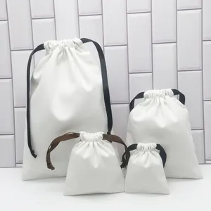 Custom Logo Eco Friendly Canvas Dust Bags Promotional Wholesale Print Gift Soap Canvas Pouch Cotton Linen Candle Drawstring Bag