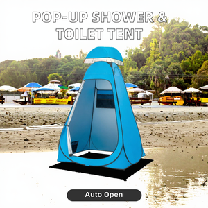 Tente de douche de camping portable et pliable pour salle de bain extérieure, vestiaire, pique-niques, plage et compagnon de randonnée et de pêche - Product Image 2