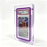 Boîte de rangement magnétique transparente en acrylique pour cartes, adaptée aux plaques intérieures en TPU pour cartes de jeux TCG, de sport et de collection