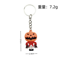 Promo Halloween Gantungan Kunci Labu Bahan Karet PVC Lembut, Hiasan Mobil, Boneka Kartun, Ornamen Kecil
