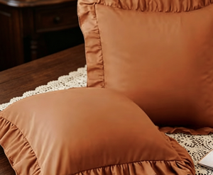 Housses de coussin <span class=keywords><strong>d</strong></span>écoratives unies pour canapé, lit et salon, avec volants, vente en gros - Product Image 4