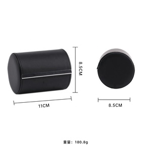 <strong>Tie</strong> Holder Luxury Pu Leather Customized Handmade Personalized Men Gift Travel Magnetic Round <strong>Tie</strong> <strong>Storage</strong> <strong>Box</strong> - Product Image 2