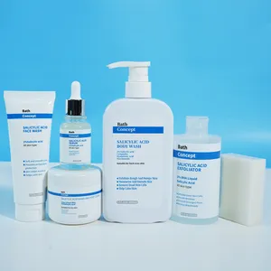 Échantillon gratuit de marque privée naturel 2% BHA nettoyant pour le visage (nouveau) kits exfoliants pour le visage Anti-acné acide salicylique