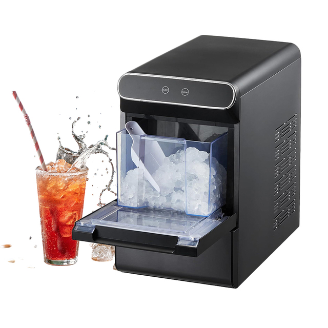 Convenient Portable Large Capacity Ice Machine 37lbs Daily Output Self-Cleaning Countertop Nugget Ice Maker RV Household Hotel