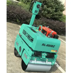 Mini tragbare Walk Behind Doppelt rommel Dieselmotor Beton boden Vibrations kleine Straßen walze Verdichter Nivellierung Hydraulik Machi