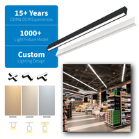 RONSE Populaire Moderne IP20 Plafonnier Encastré 40W 4000K LED Type Batten 50x75mm Aluminium Ra80 Profil Linéaire Connectable