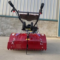Alat Pertanian Mini Rotary Tiller Cultivator 6-8.5HP Bertenaga Bensin Produktivitas Tinggi Penggerak Gigi Kedalaman Pengolahan 20cm