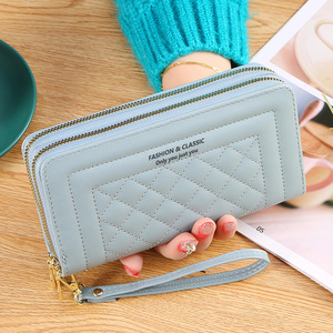 THK0317 Moda Nuevo Diseñador Señoras Lujo Tarjeta Monedero Carteras de cuero largas para mujer - Product Image 5