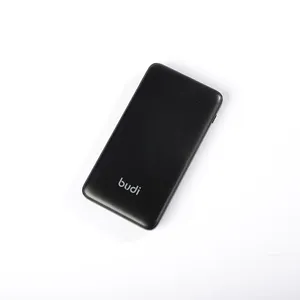 Budi 便携式快速充电 QC3.0 PD 18W 超薄 10000mah powerbank 支持 USB QC3.0 输出和 type-c PD 输入/输出