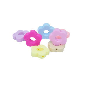 <b>Silicone</b> Flower <b>Beads</b> For Jewelry Making Food Grade Colorful Loose <b>Beads</b> More Than 3 Months Age - Product Image 3