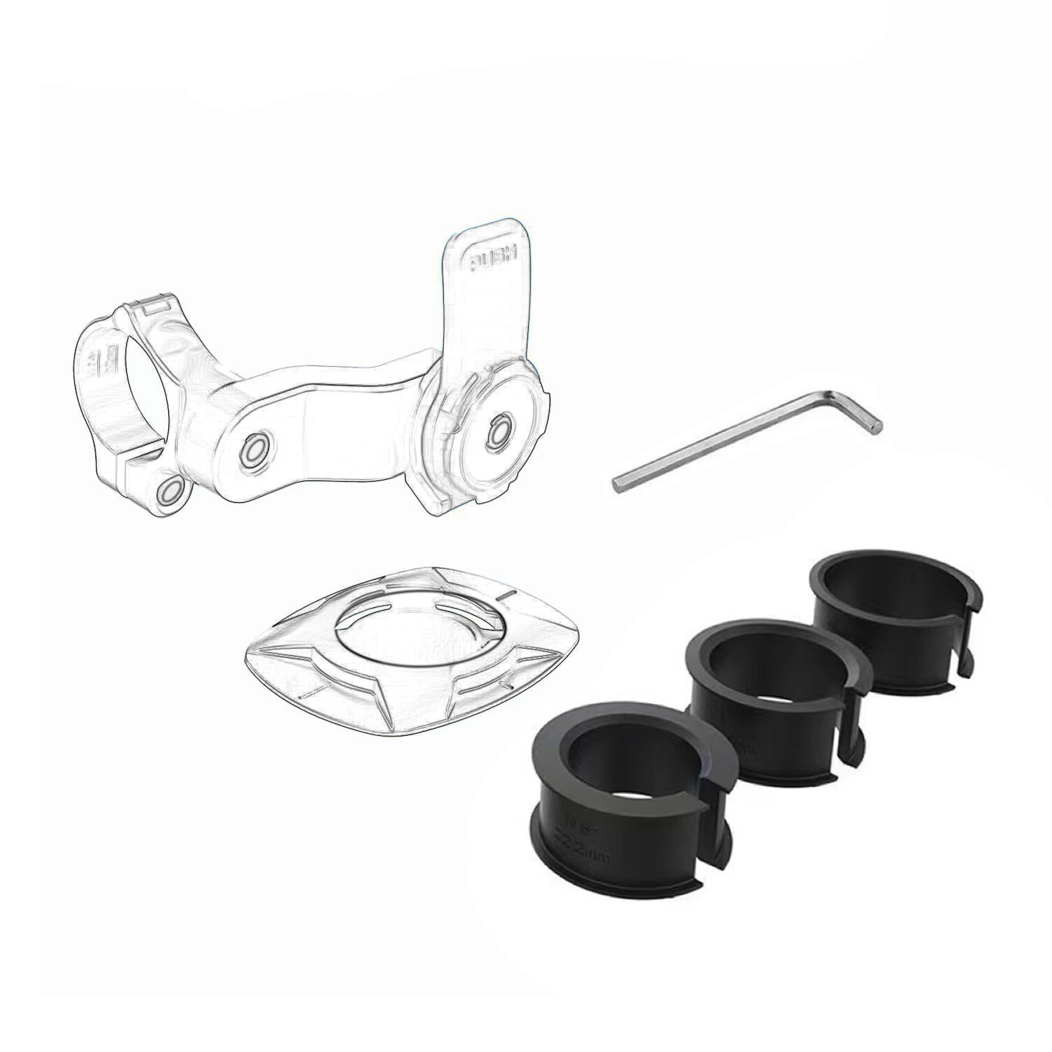 Hongdak Bicycle Phone Holder Scooter Motorcycle Bike Handlebar Mount Mobile Phone Holder