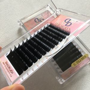 Dark Black 0,05 J Curl Hecho a mano Natural Long Smooth & Soft Volume Extensiones de pestañas Lash Bandejas 8-15mix DRAGONLASH DG-Volume - Product Image 2