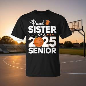 T-Shirt Promozionale Premium per Laureati di Basket 2025 - Sorella Orgogliosa - Product Image 3