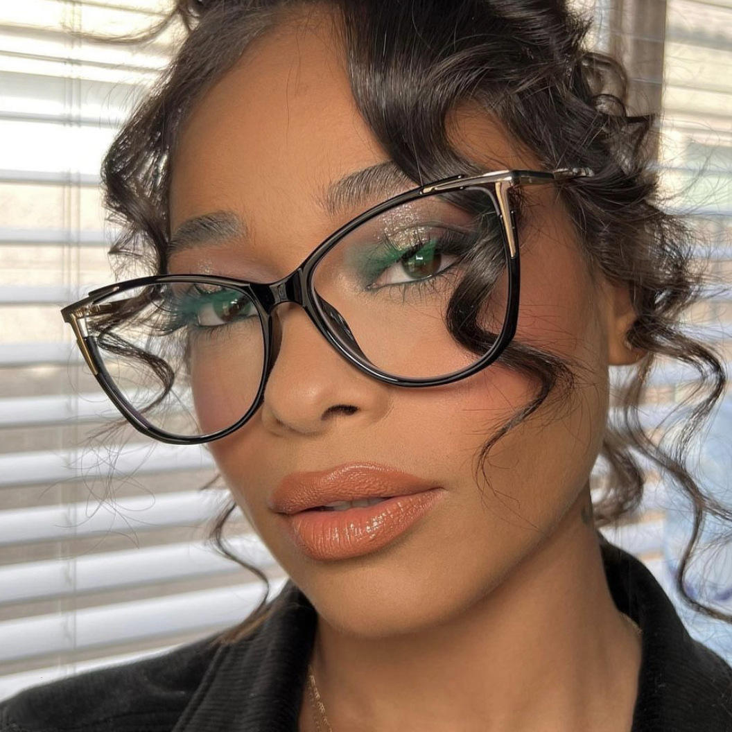 9029 Retro Fashion Big Cat Eye Glasses Frame 2023 New Models Myopia Blue  Light Blocking Glasses Frames Optical Eyewear
