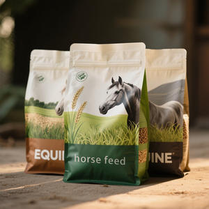 אריזת הזנת סוסים מותאם אישית כבד מזון לבעלי חיים מזון מזון עוף עוף תוכי עוף עוף עוף שקיות שקית סוס - Product Image 5