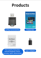 Nouvel adaptateur CarPlay sans fil pour iPhone et Android Auto, dongle filaire/sans fil 2-en-1, Plug & Play, WiFi 6, Bluetooth 5.4, ajustement universel