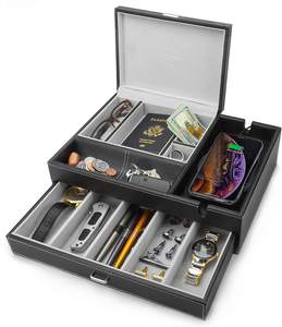 Plateau <span class=keywords><strong>de</strong></span> rangement <span class=keywords><strong>de</strong></span> luxe créatif en cuir pour homme, organisateur <span class=keywords><strong>de</strong></span> clés et montres, boîte à bijoux, plateau <span class=keywords><strong>de</strong></span> chevet - Product Image 6