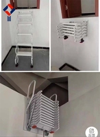 Échelle de grenier électrique moderne et durable de 500 kg, pliable, télécommandée, télescopique, escabeau de loft rétractable en titane-nickel akg