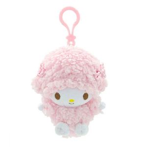 Llavero de juguete tejido con lazo de fresa rosa - Regalo para niñas y amigas 13cm - Product Image 4