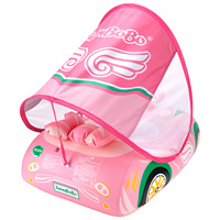Swimbobo enfants natation rose fille enfants siège gonflable bateau flottant pistolet à eau jouet à eau bébé anneau piscine flotteur avec auvent