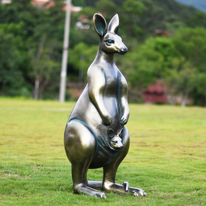 Australie Extérieur <span class=keywords><strong>Zoo</strong></span> Simulation Résine Animal Sculpture Animal Fibre De Verre Résine Kangourou Statue Sculpture pour Parc Décoration - Product Image 5