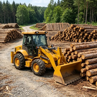 Tracteur-pelleteuse avec pelle à poteaux 4x4 30 CV, machine agricole pour travaux de clôture et de vergers
