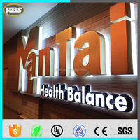 Rétro-éclairé LED 3D Logo Signe En Métal Lumineux Lettre Lumière Enseigne En Plein Air Centre Commercial Magasin Café Beauté Boutique Magasin Bureau Acrylique Signe