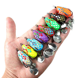 Leurre souple artificiel de style thaïlandais modifié, grenouille à double lame 4cm/5.8G, longue portée <span class=keywords><strong>pour</strong></span> <span class=keywords><strong>la</strong></span> capture de grenouilles noires - Product Image 5