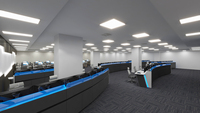 Postes de travail de centre de commande à hauteur réglable Kesino, consoles de contrôle du trafic aérien pour bureau, pour centre commercial, hôtel et salle de sport