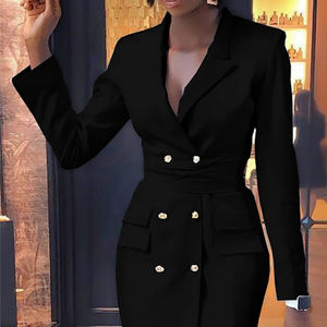 long blazer gown