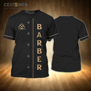 Camiseta <span class=keywords><strong>de</strong></span> Barbería CESTOMEN, Diseños 3D, Logotipos Personalizados, Camisetas <span class=keywords><strong>de</strong></span> Manga Corta para Hombres y Mujeres, Uniforme <span class=keywords><strong>de</strong></span> Peluquero, Camisetas para Corte <span class=keywords><strong>de</strong></span> Cabello - Product Image 4