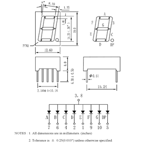 一般的なカソード0.36インチ7セグメントLEDディスプレイ赤2ビットデジタルチューブ2桁10ピンLEDディスプレイデジタルチューブLED - Product Image 5