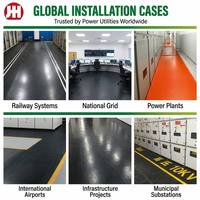 Tapis en caoutchouc naturel ignifuge et imperméable IEC 61111 pour isolation haute tension 5-35 kV, taille personnalisable pour salles électriques