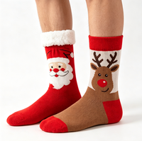Chaussettes en coton respirant et anti-humidité, motif bonhomme de neige, imprimé dessin animé mignon, chaussettes mi-mollet, vente en gros, personnalisation OEM disponible