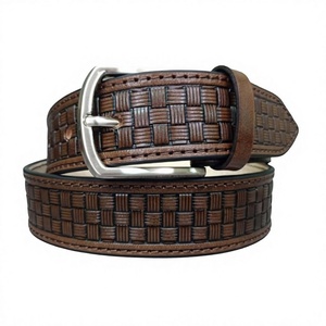 Ceinture en cuir robuste imperméable avec boucle en acier de style occidental à la mode pour hommes, femmes et unisexe, idéale pour les jeans - Product Image 5