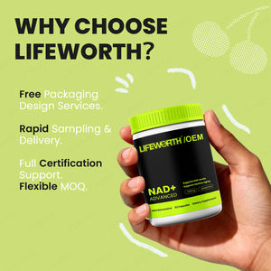כמוסות NAD טהורות של Lifeworth, בעלות תקן HACCP ו-GMP, תוספי תזונה נוגדי חמצון, מחיר סיטונאי, משפר אנרגיה - Product Image 3