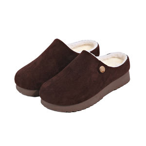 Nouveau hiver femmes fourrure talons hauts <span class=keywords><strong>mules</strong></span> sexy sans lacet original marque design filles en peluche sabots confort chaussures bas prix moelleux - Product Image 4