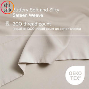 <span class=keywords><strong>Set</strong></span> di biancheria da letto lavabile in 300 di bambù 100% <span class=keywords><strong>Set</strong></span> di biancheria da letto stampata per la casa lenzuola in bambù viscosa uso alberghiero - Product Image 4