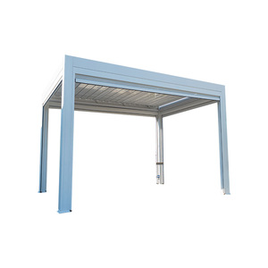 Louvered Garden <b>Gazebo</b> LED Light Sunshade Rainproof Leisure Aluminum Pergola JR-001 Aluminum <b>Gazebo</b> JR-001 - Product Image 5