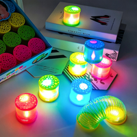 Neues LED-Leucht-Slinky-Spielzeug, Bunte Regenbogen-Spiralfeder, Leuchtende Magische Feder für Kindergeburtstage, Karnevalsspiele