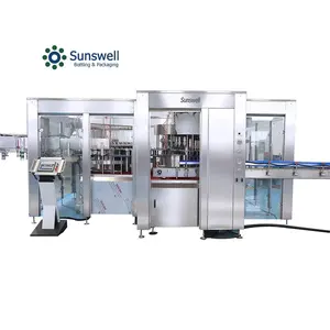 Full Automatic Filling Machine Carbonated Soft Drinking Liquid Water Bottling Plastic Glass Bottle Washing Filling Capping Plant