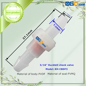 วาล์วโอโซนพลาสติกขนาดเล็ก 3/16 นิ้ว แบบไม่กลับไหล ควบคุมด้วยมือ โครงสร้างไดอะแฟรม ทนความร้อนสูง ขนาด 6 มม. แบบปากเป็ด - Product Image 6