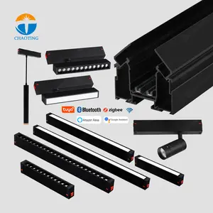 ยุโรป AC 220v แม่เหล็กรางไฟรางอลูมิเนียมโปรไฟล์ยืดเพดานระบบ Busbar สําหรับอุปกรณ์ติดตั้งฟิล์ม PVC