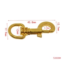 Kait Pengunci Tas Bentuk Mata Putar dengan Cincin Pegas, Bahan Zinc Alloy, Model Carabiner Trigger Snap Hook, Hardware dengan Logo Kustom untuk Tas Tangan