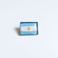 Épinglette en métal émaillé avec drapeau argentin, broche sur le thème du pays pour la décoration de costume, sac à dos et chapeau