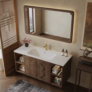 BALOM Advanced Antique Style Bathroom Cabinet Wood MDF Plywood Melamine Vanity with Smart Mirror Ready to Assemble OEM - Product Image 4
