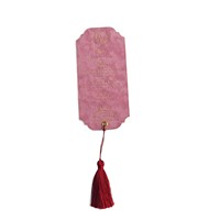 Cartes de menu de mariage personnalisées en velours de coton imprimé, style moderne, luxe vintage, professionnelles, avec pompon et dorure à chaud, pour réception, dîner, fête, en gros